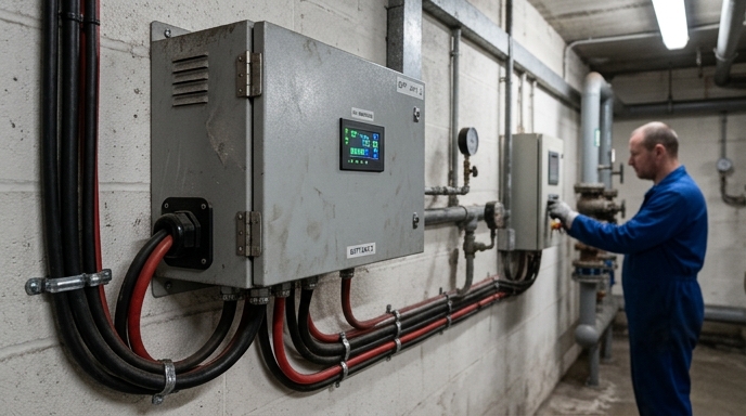 commercial battery storage plant room