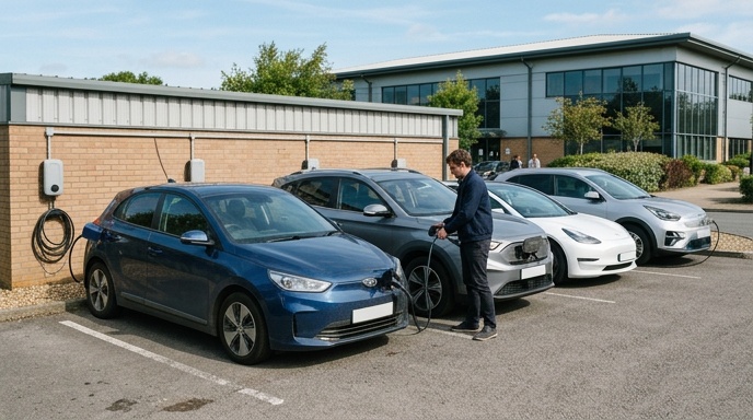commercial ev chargers car park