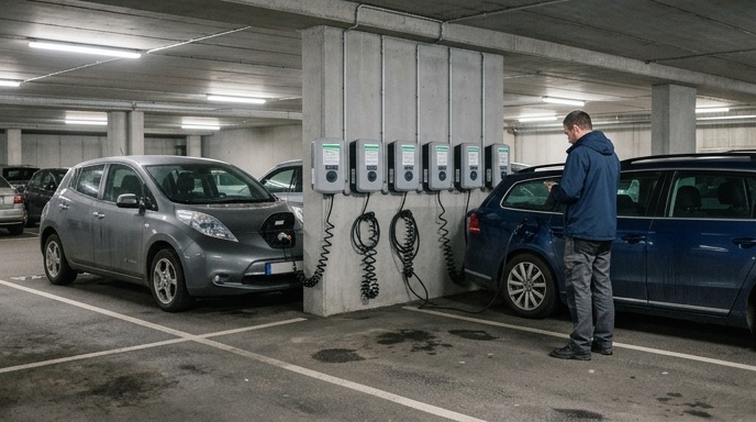 ev chargers apartment car park