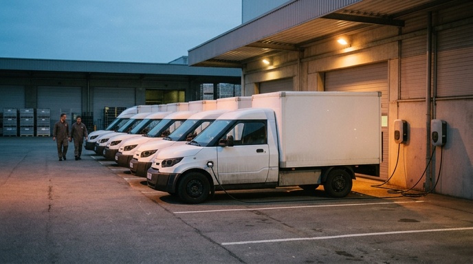 fleet ev vans depot charging