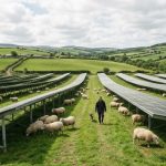 solar farm field sheep grazing