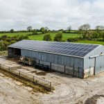 Solar panels on an Irish farm shed roof under the TAMS grant for solar panels